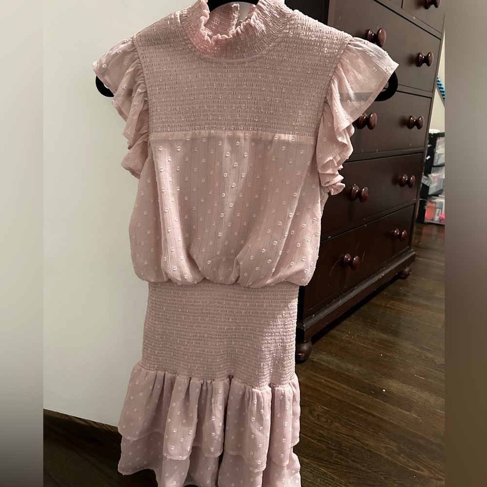 Aqua smocked dress